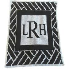 Modern Monogram Personalized Stroller Blanket Or Baby Blanket Jack And Jill Boutique
