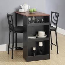 Counter Height Table Pub Dining Space Saving 3 Pieces Storage Chairs Bar Set Pub Table Sets Counter Height Pub Table Small Dining