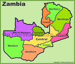 Private tour luxury tented camp you visit: Zambia Maps Maps Of Zambia Zambia Map Province