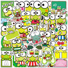 50 Sheets of Cartoon Anime Cute KEROKERO KEROPPI Frog Notebook Suitcase  Graffiti Decoration Stickers DIY Toys Kawaii Gift - AliExpress