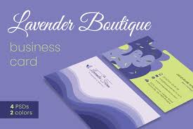 Get boutique personalized business cards or make your own from scratch! Lavender Boutique Business Cards 131084 Business Cards Design Bundles