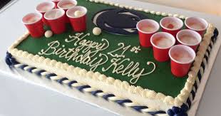 Things To Do On Your 21st Birthday Alone 21st Birthday Psu Birthday Cakes 21st Birthday Cakes Beer Pong Cake Birthday Cake For Him