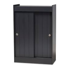 Shop for entryway cabinets online at target. Baxton Studio Leone Finished 2 Door Wood Entryway Shoe Storage Cabinet In Gray 155 21003 9560 Cymx