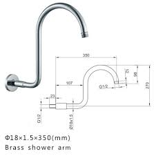 350mm Gooseneck Shower Head Extension Chrome Rain Shower Wall Mounted Shower Arm 04 084 In Bathroom Fauce Shower Head Extension Shower Arm Extension Shower Arm