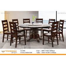Check out our wide selection of full dining hall table and chair sets to find a great price on great brands like cindy crawford , eric church and sofia vergara , in traditional , rustic , transitional , formal , dining sets under $500 , and more. Pre Order 5al 4 5ft Round Dining Set 8 Chairs Meja Makan Bulat Marble Durable Deliver Installation Klang Valley Ct Shopee Malaysia
