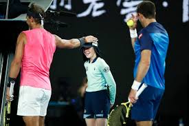 Nadal last night won the hearts of millions by his reaction as he raced to check on the ballgirl, anita, who copped a sprayed forehand right to the. Rafael Nadal Meets Ball Girl After Hitting Her In Face With Tennis Shot At Australian Open London Evening Standard Evening Standard
