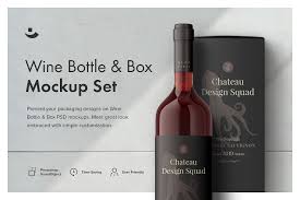 Download Essential Wine Bottle Mockup Set Design Cuts