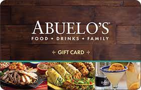 Amazon's choicefor food gift cards. Abuelo S Mexican Restaurant Located In Texas Oklahoma Tennessee Arizona Florida Kansas Virginia Arkansas And South Carolina Gift Cards