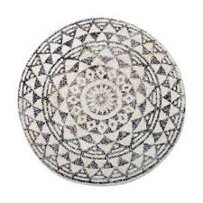 Round Bath Mat With Vintage Black And White Look Hk Living Round Bath Mats Bathroom Mats Round Bathroom Rugs