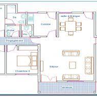 Plan Villa Basse 4 Pieces Plans De Maison Duplex Plan Maison 120m2 Plan De Maison Mitoyenne