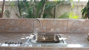 Kitchen sink double drain waste trap from unique vision line with transparent body are perfect for fast clean rate. Installing A Sink In My Outdoor Kitchen Youtube