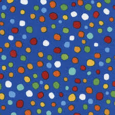 Novos jogos de bolas coloridas. Tecido Azul Com Bolinhas Coloridas Da Timeless Treasures Kawaii Fabric Shop