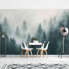 Vliestapete Nadel Wald Im Nebel Fototapete Fototapete Wohnzimmer Tapeten Ideen 3d Tapete