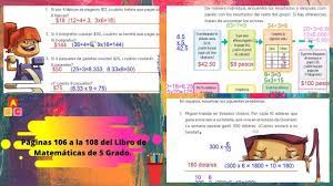 La excepción son los centros comerciales, cuya hora de cierre oscila entre las 19.00 y las 22.00. Paginas 106 A La 108 Del Libro De Matematicas De 5 Grado Youtube