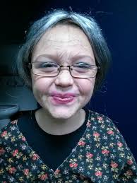 Old Lady Make Up I Did For Her Old Lady Costume Old Lady Makeup Old Women