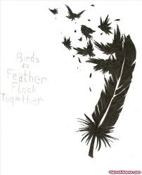Birds Of The Same Feather Flock Together Meaning In Bengali Black Birds And Feather Tattoo Design Feather With Birds Tattoo Birds Tattoo Feather Tattoo Design
