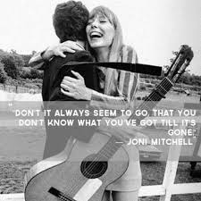 Don T It Always Seem To Go That You Don T Know What You Ve Got Till It S Gone Joni Mitchell How To Memorize Things Thoughts Famous Phrases