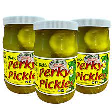 Amazon.com : Deli Direct Dick's Perky Pickle Chunks With a Horseradish  Kick, Horseradish Dill Pickles, Spicy Pickles, Pickles Set, 16oz Jar, 3Pk :  Grocery & Gourmet Food