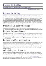 Bactrim Ds 3 A Day Purple Cow Consulting