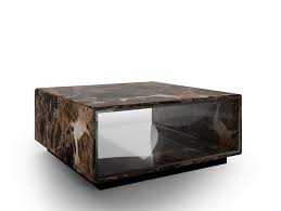 Large decomposed surface design allows you to accommodate guests. Dark Emperador Marble Coffee Table With Storage Space Speed By Exenza