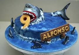 Birthday Cake For 9 Year Old Boy Photograph Of Jaws Shark Theme Cake For 9 Year Old Cakepins Com Shark Birthday Cakes Cake Birthday Cake Pictures