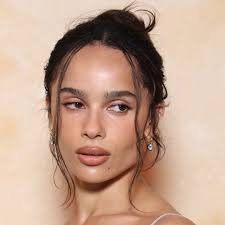 Zoë Kravitz Styles a Wispy Updo and Soft Grunge Makeup for Saint Laurent