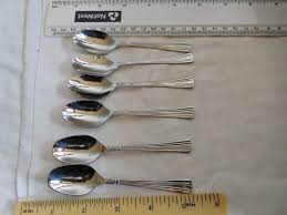Set Six Vintage Mocca Spoons Teaspoons Guy Degrenne Cutlery Flatware Small Tea Spoons 11cms Mark Mocca Dem Small Tea Guy Degrenne Singer Sewing Machine Vintage