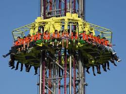 Amusement Park Big Free Fall Drop Zone Ride Amusement Park Rides Amusement Park Free Falling