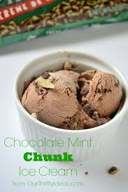 Recipe Chocolate Mint Chunk Ice Cream With Hamilton Beach Our Thrifty Ideas Ice Cream Maker Recipes Mint Chocolate Ice Cream
