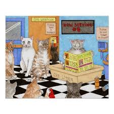 Cat 522 Poster Zazzle Com Funny Bathroom Art Cat Art Funny Art