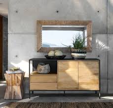 Buffet 2 Portes 2 Tiroirs Wayampi En Metal Noir Et Manguier Massif Buffet Maisons Du Monde Ventes Pas Cher Com Buffet Maison Deco Idees De Decor