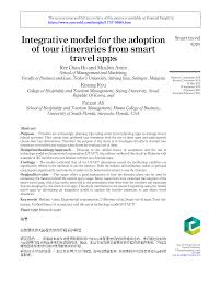 Should be developed and amended according to the local needs. Https Www Emerald Com Insight Content Doi 10 1108 Jhtt 09 2019 0112 Full Pdf Title Integrative Model For The Adoption Of Tour Itineraries From Smart Travel Apps