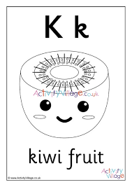 In addition, kiwi fruit is very good for pregnant women because it contains folic acid. Alphabet Colouring Page K