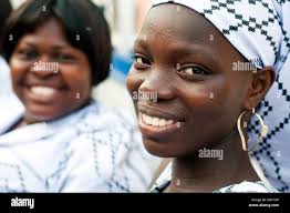 women at saturday street party with live music near circle, accra, ghana,  africa Stock Photo