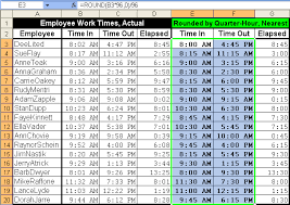 toms tutorials for excel rounding times of day by the