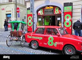 Prague, Czech Republic. Thai massage in Mostecka (street) in Mala strana  Stock Photo - Alamy