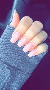 Acrylic Nails With Simple Designs On Medium Length Coffin Shaped Google Search Light Pink Acrylic Nails Simple Acrylic Nails Acrylic Nails Coffin Short