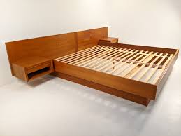Check spelling or type a new query. King Size Danish Modern Teak Bed Frame Floating Nightstands By Jesper Epoch