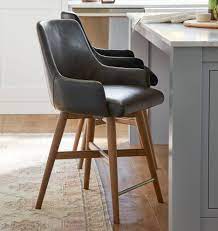 The comfortable, hand rushed seats swivel a smooth 360â°. Dexter Swivel Leather Counter Stool Rejuvenation In 2021 Leather Counter Stools Counter Stools Swivel Counter Stools