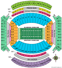 Bryant Denny Stadium Seating Chart Alabama Football