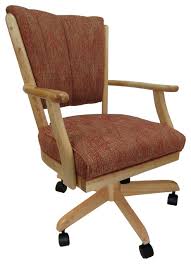 caster dining chair on wheels solid