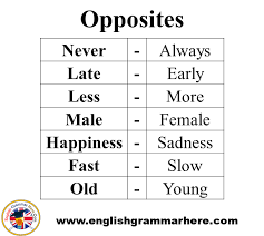 112 Opposite Words List In English English Grammar Here In 2020 Opposite Words Opposite Words List Words