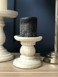 Northern lights candles blacksmith candle holder pillar base. Small Mango Wood Candle Holder