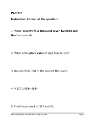 © © all rights reserved. Mathematics Year 4 Paper 2