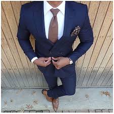Men S Navy Suit White Dress Shirt Brown Leather Oxford Shoes Brown Tie Dark Blue Suit Wedding Blue Suit Wedding Mens Fashion Edgy