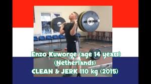 Enzo kofi kuworge (born 31 august 2001)1 is a dutch weightlifter. Enzo Kuworge Age 14 Years Netherlands Clean Jerk 110 Kg 2015 Youtube