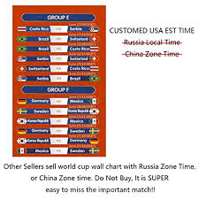 Komiwoo Russia 2018 World Cup Wall Chart Poster Customized