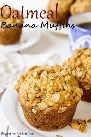 Oatmeal Banana Muffins Recipe Banana Oatmeal Muffins Banana Muffins Banana Muffin Recipe