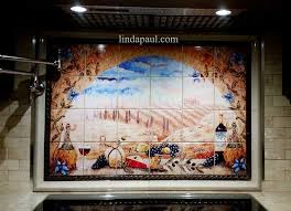 Our kitchen art ceramic tile murals will make a great addition to the decor of any art lover. Italian Tile Murals Tuscan Backsplash Tiles Kitchen Tile Mural Tile Murals Beautiful Kitchen Tiles