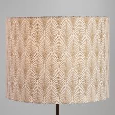Light Up A Room With Our Art Deco Inspired Drum Shade Printed With A Gold Geo Fan Pattern On An Ivory Ground Top Off A Table Lamp Shades Lamp Shade Drum Table